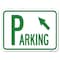 Signmission Parking W/ Arrow Pointing to Top Left Heavy-Gauge Alum Rust Proof Parking, 18" x 24", A-1824-24517 A-1824-24517 - alternate 1